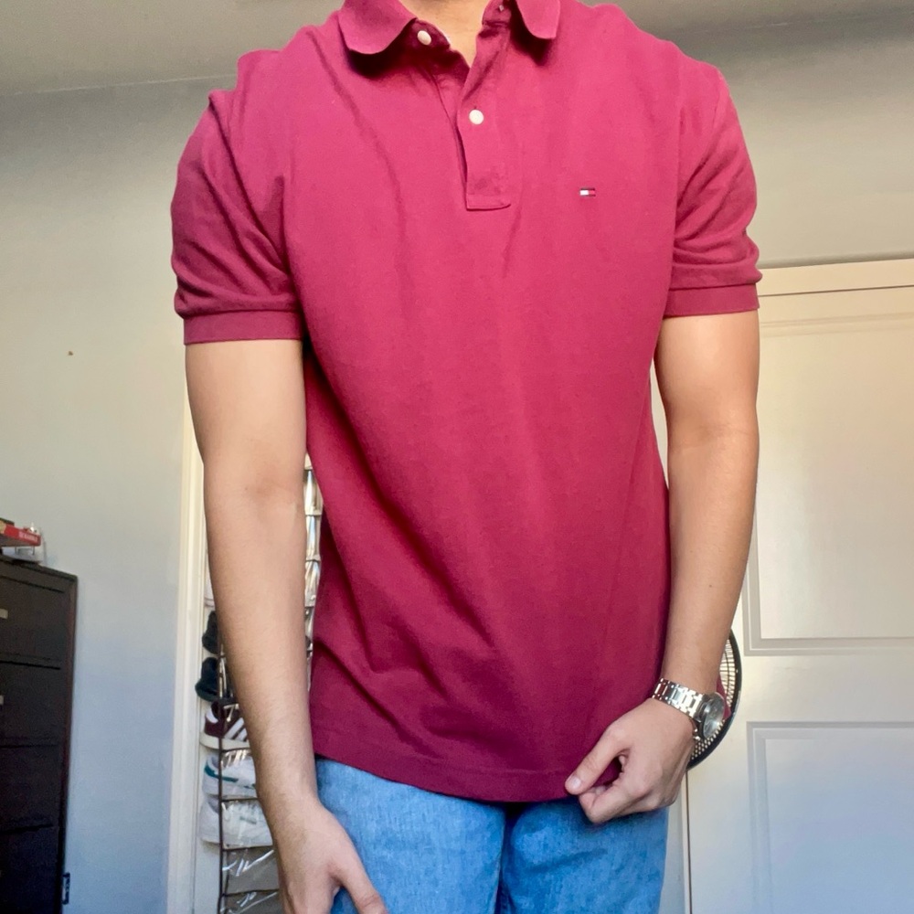 Tommy Hilfiger Men's Red Polo Shirt